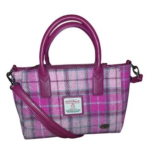 Glen Appin Harris Tweed Small Tote Bag with Shoulder Strap